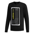 adidas neo M Fav Swt 1 Sports Running Printing Stripe Round Neck Pullover Black DM2186