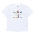 adidas originals Love Unites Tre Casual Breathable Fabric Multi-Color Logo Sport Short Sleeve White HE2519