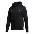 adidas Wj Htt Solid Color hooded Zipper Woven Jacket Black FU6254