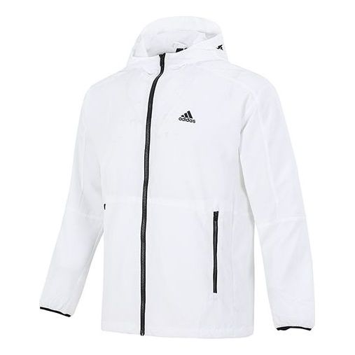 adidas St Wv Newblock Casual Sports Breathable Hooded Jacket White H40233