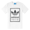 adidas originals Double Sided Printing Large Logo Casual Short Sleeve White BS3136