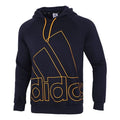 Men's adidas Big Lo Hd Fl Logo Printing Fleece Lined Stay Warm Pullover Blue HB5092